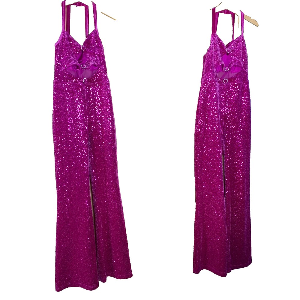 Weissman Sequin Velvet Jumpsuit Dance Girls CM Pink Set of 2